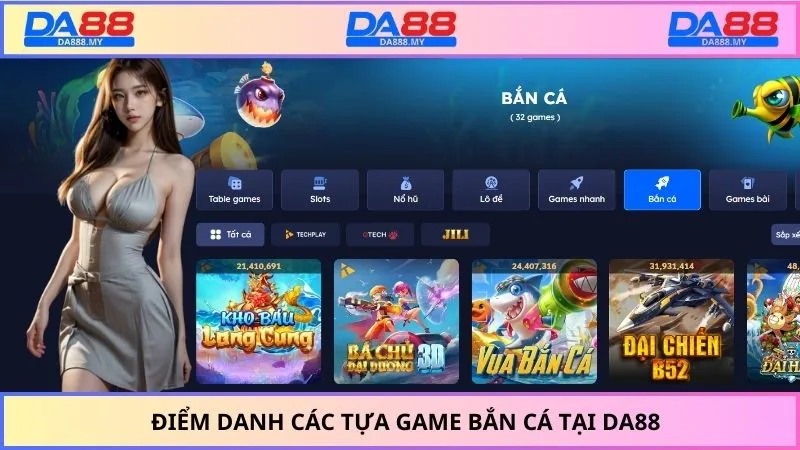 Điểm danh các tựa game bắn cá tại DA88