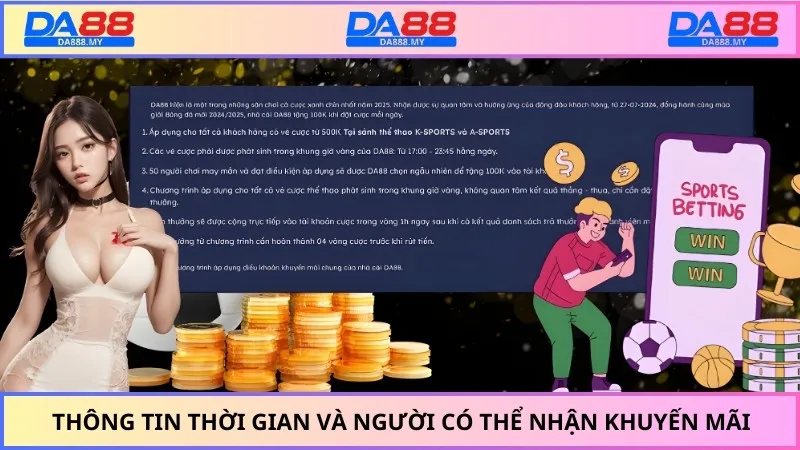 Thông tin thời gian và người có thể nhận khuyến mãi